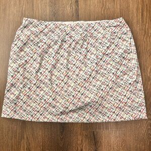 Kate Lord Multicolor Patterned Golf Skort High Rise KE35 Women's Size XL Pockets
